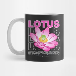 Lotus flower vector with typography Mug